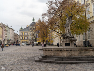Fontanny rynek Lwów