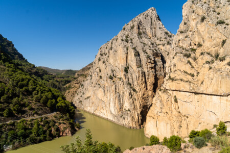 Koniec wąwozu i drogi Caminito del Rey